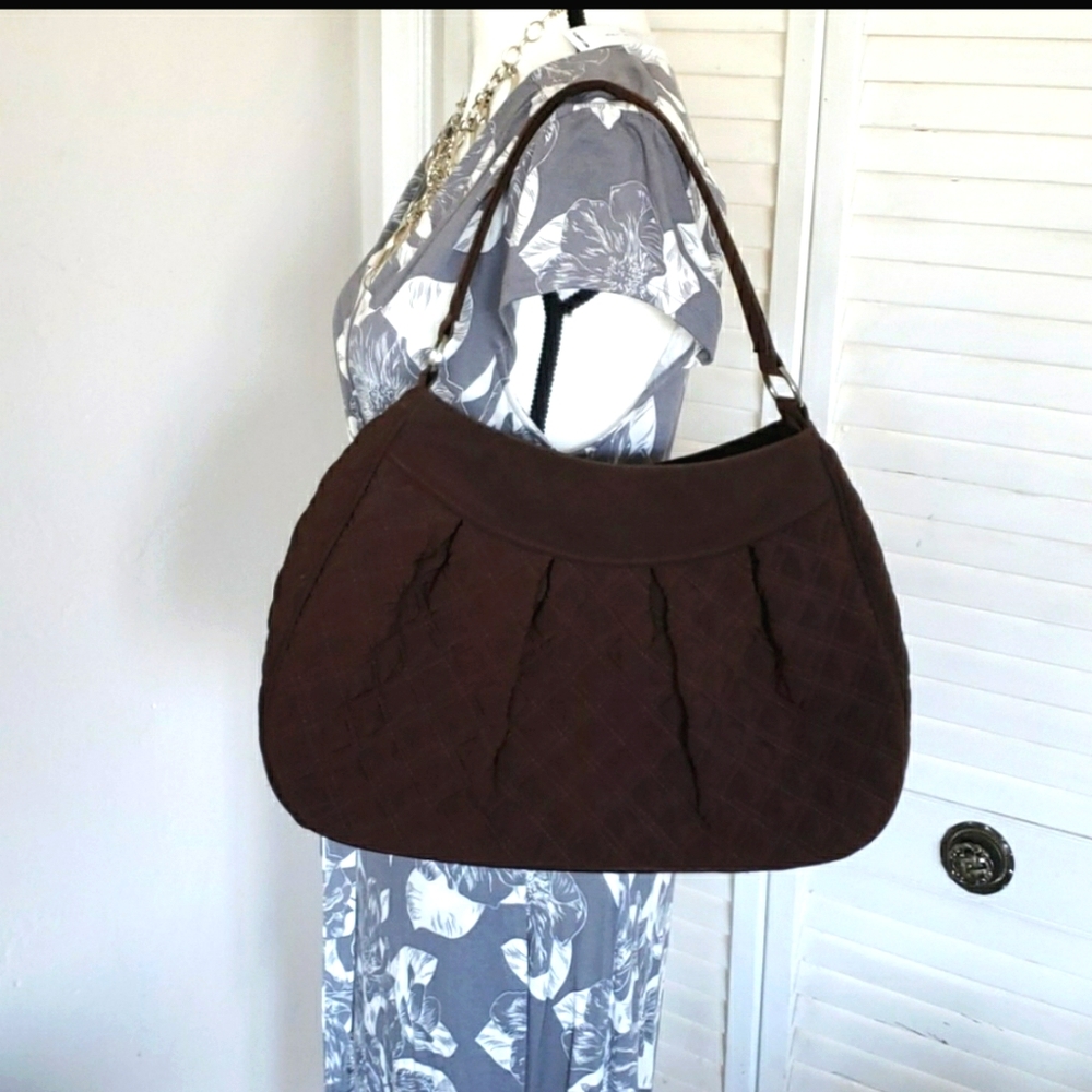 VERA BRADLEY Quilted Dark Brown Bag